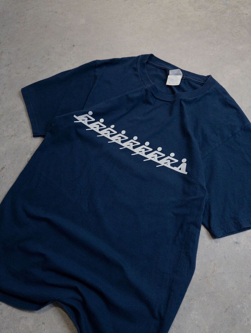 Navy Rowing Crew Graphic Tee Eight Rowers - Picture 2 of 5